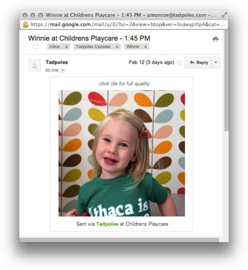 childcare daily sheets done paperless